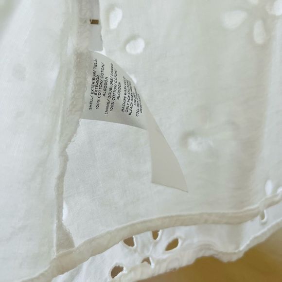 Loft dresses | Loft NWOT eyelet racerback fit flare dress lined white size 2 - Picture 6 of 9